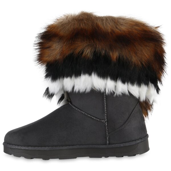 Stiefelparadies Damen Winter Boots in Grau