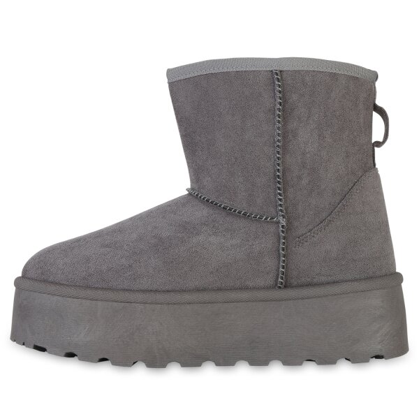 Stiefelparadies Damen Winter Boots in Grau
