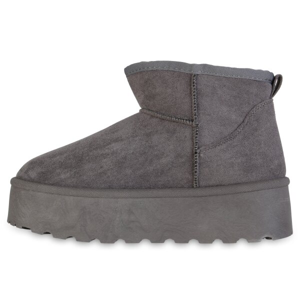 Stiefelparadies Damen Winter Boots in Grau