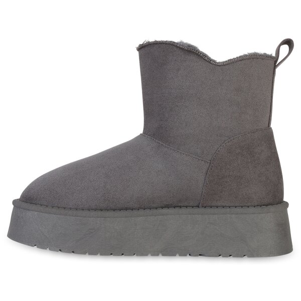 Stiefelparadies Damen Winter Boots in Grau