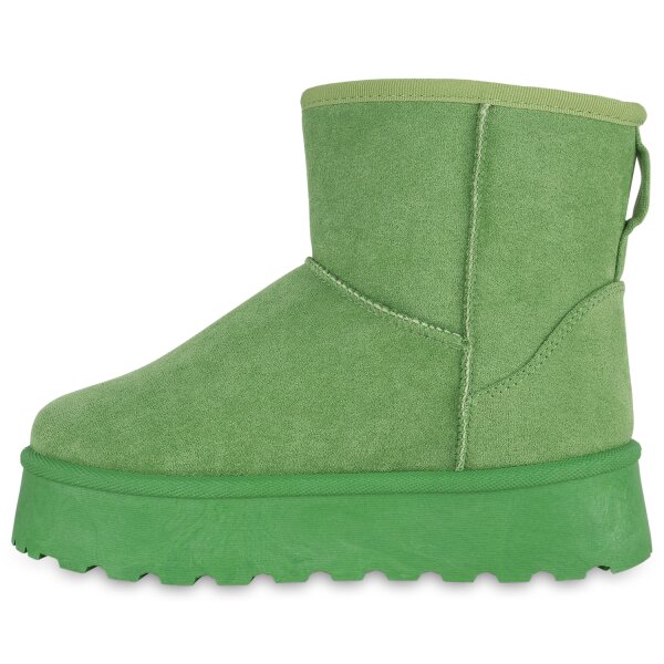 Stiefelparadies Damen Winter Boots in Grün