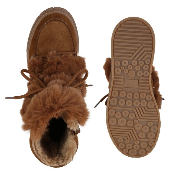 Stiefelparadies Damen Winter Boots In Hellbraun