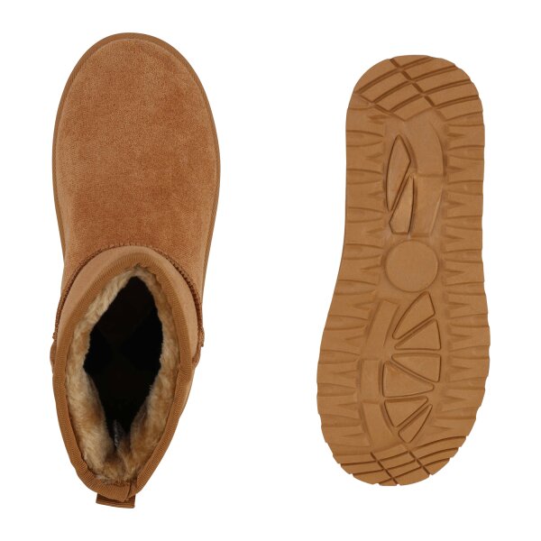 Stiefelparadies Damen Winter Boots In Hellbraun