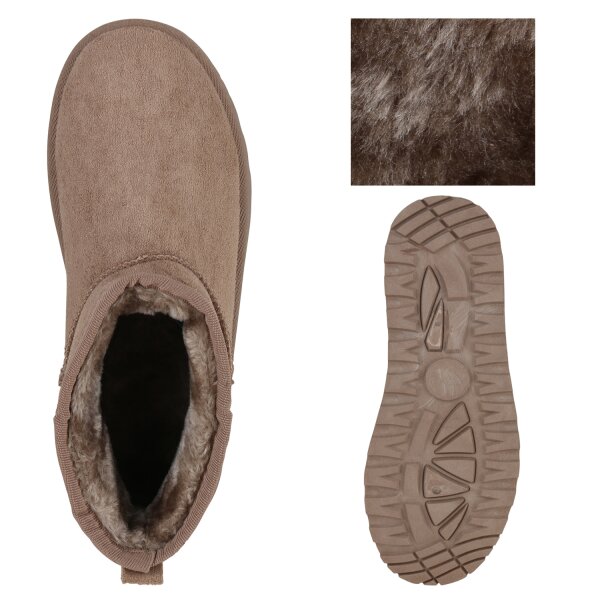 Stiefelparadies Damen Winter Boots In Khaki