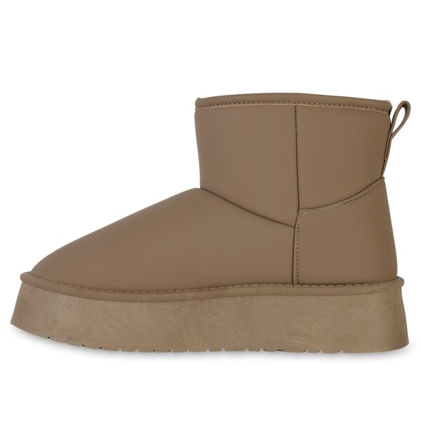 Stiefelparadies Damen Winter Boots in Khaki