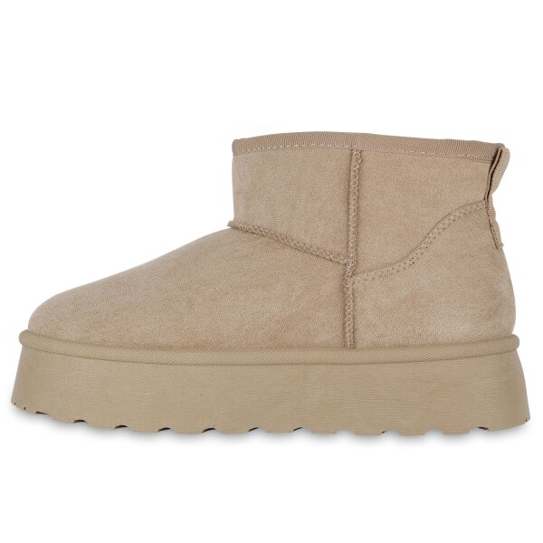 Stiefelparadies Damen Winter Boots in Khaki