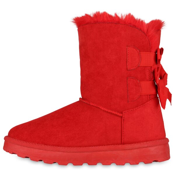 Stiefelparadies Damen Winter Boots in Rot