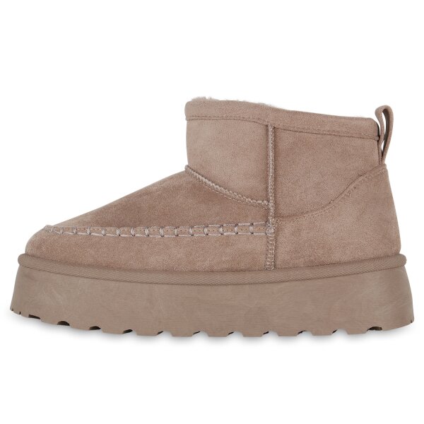 Stiefelparadies Damen Winter Boots in Schlamm