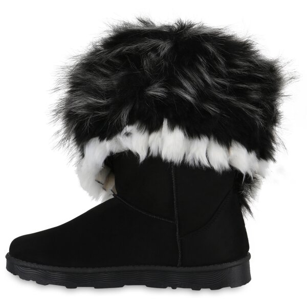 Stiefelparadies Damen Winter Boots in Schwarz
