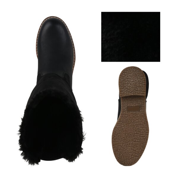 Stiefelparadies Damen Winter Boots In Schwarz