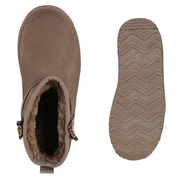Stiefelparadies Damen Winter Boots In Taupe