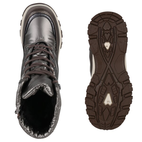 Stiefelparadies Damen Winterstiefel In Bronze