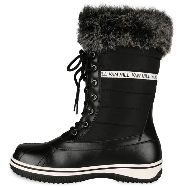 Stiefelparadies Damen Winterstiefel in Schwarz