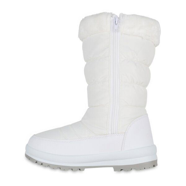 Stiefelparadies Damen Winterstiefel in Weiss