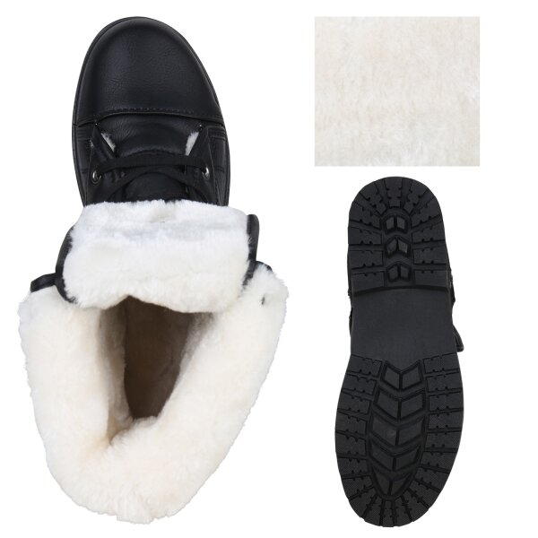 Stiefelparadies Damen Worker Boots In Schwarz