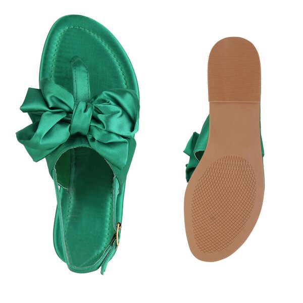 Stiefelparadies Damen Zehentrenner In Grün