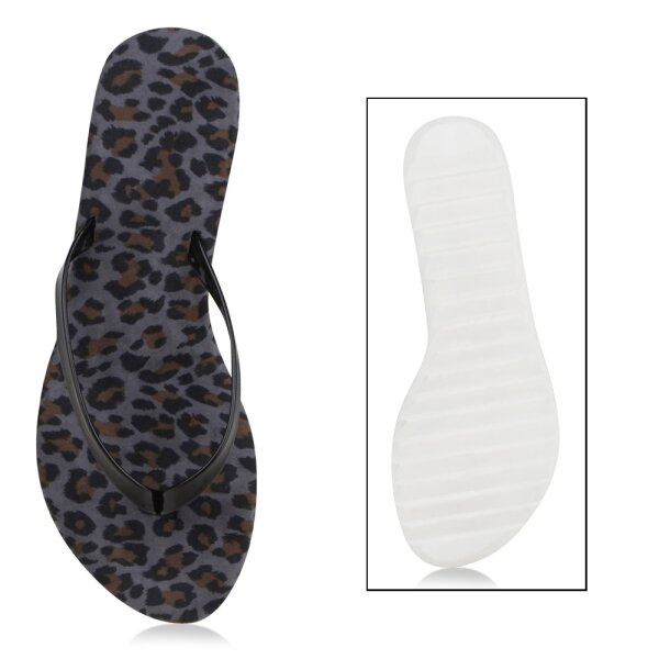 Stiefelparadies Damen Zehentrenner In Schwarz