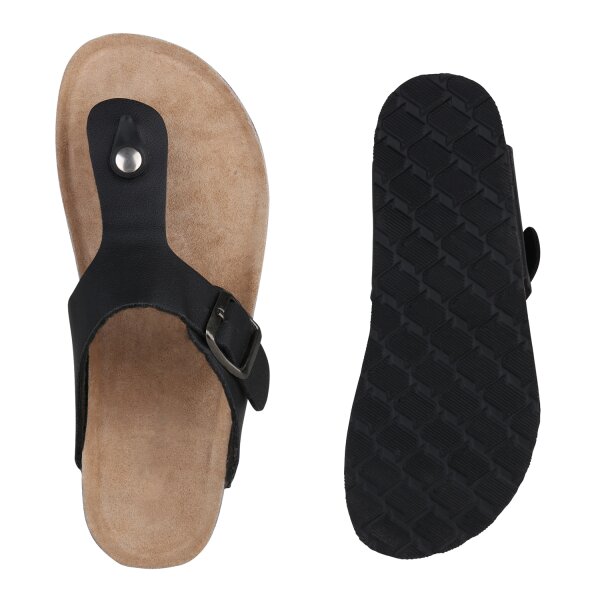 Stiefelparadies Damen Zehentrenner In Schwarz