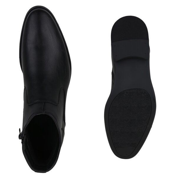 Stiefelparadies Herren Klassische Boots In Schwarz