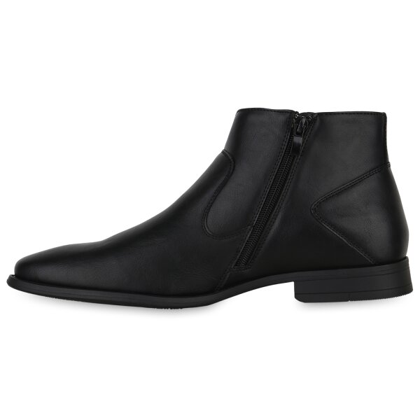 Stiefelparadies Herren Klassische Boots in Schwarz