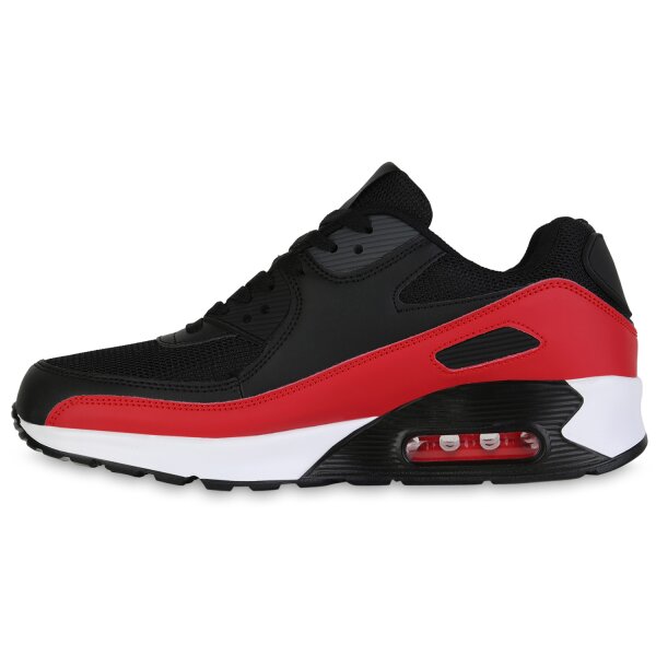 Stiefelparadies Herren Laufschuhe in Schwarz Rot