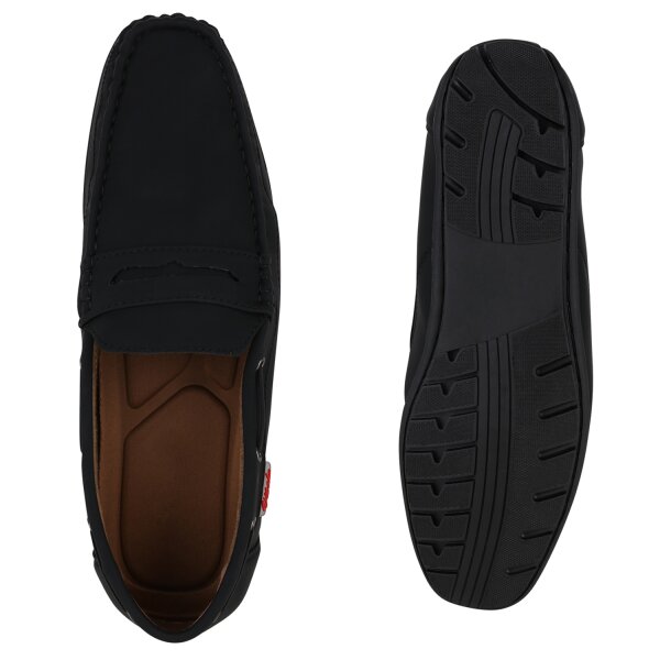 Stiefelparadies Herren Mokassins In Schwarz