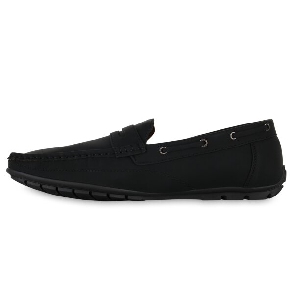 Stiefelparadies Herren Mokassins in Schwarz