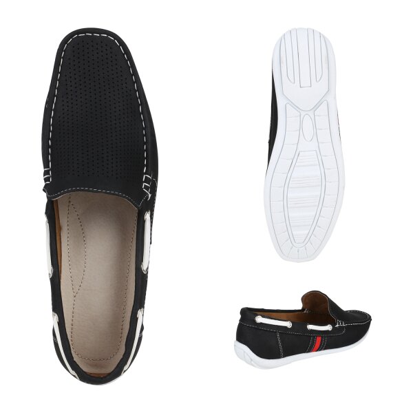 Stiefelparadies Herren Mokassins In Schwarz