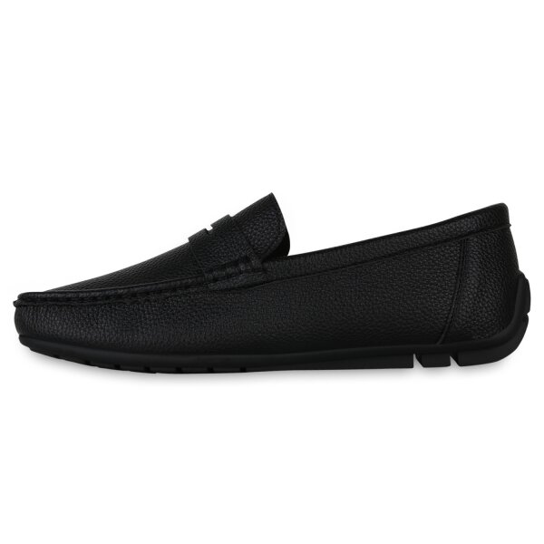 Stiefelparadies Herren Mokassins in Schwarz