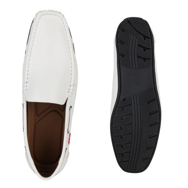 Stiefelparadies Herren Mokassins In Weiss