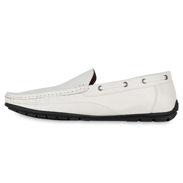 Stiefelparadies Herren Mokassins in Weiss