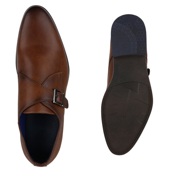 Stiefelparadies Herren Monks In Hellbraun PU