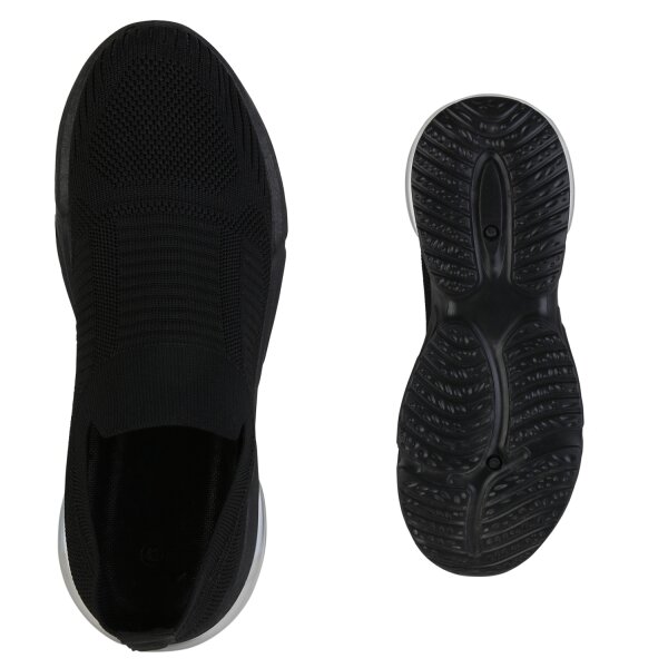Stiefelparadies Herren Slip Ons In Schwarz
