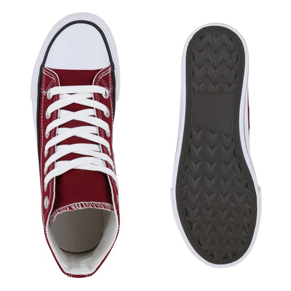 Stiefelparadies Herren Sneaker High In Burgund