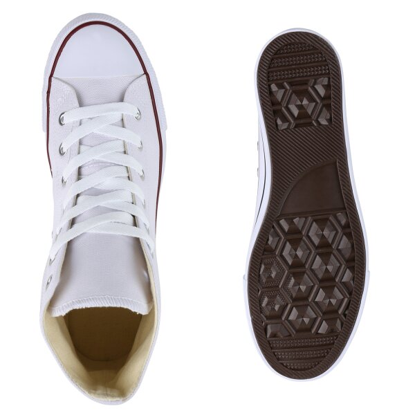 Stiefelparadies Herren Sneaker High In Weiss