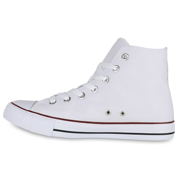 Stiefelparadies Herren Sneaker high in Weiss