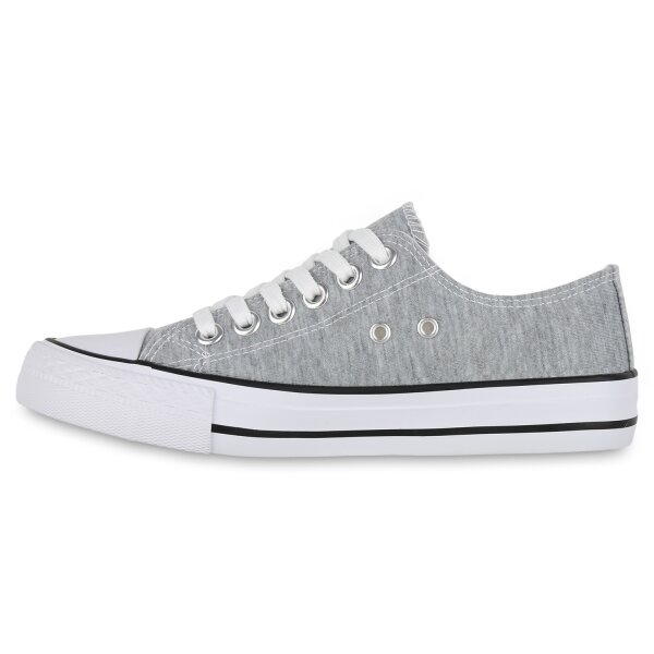 Stiefelparadies Herren Sneaker Low in Hellgrau