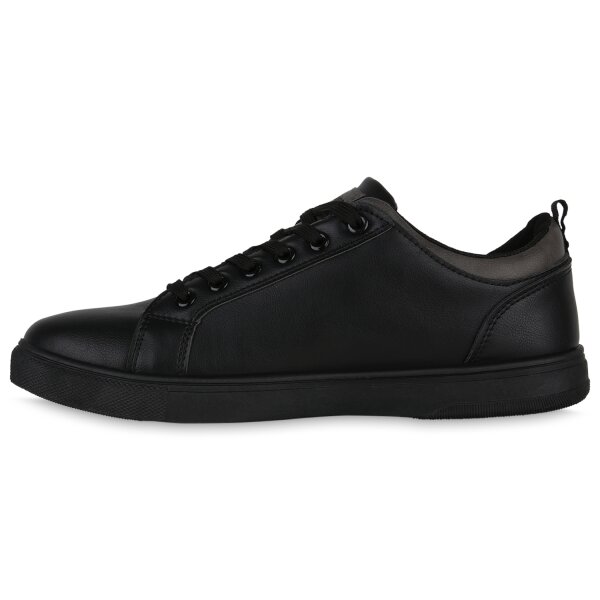 Stiefelparadies Herren Sneaker Low in Schwarz