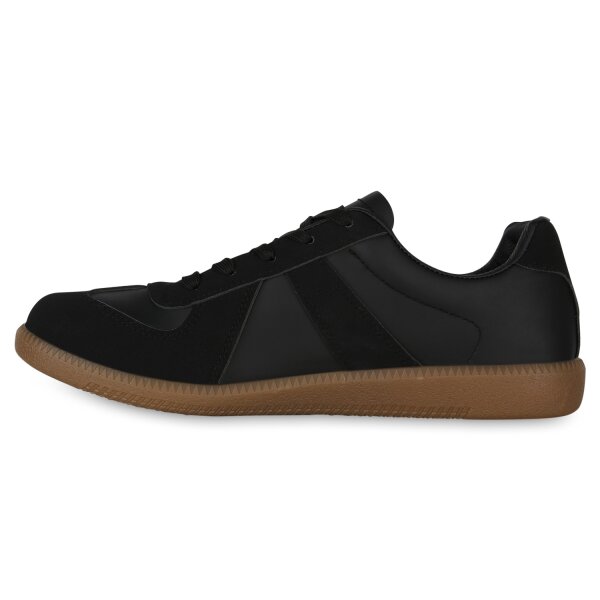 Stiefelparadies Herren Sneaker Low in Schwarz