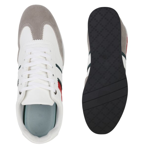 Stiefelparadies Herren Sneaker Low In Weiss