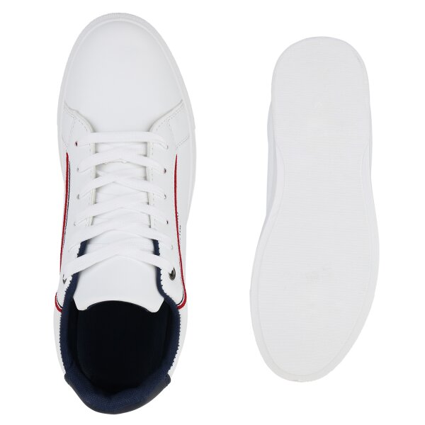 Stiefelparadies Herren Sneaker Low In Weiss