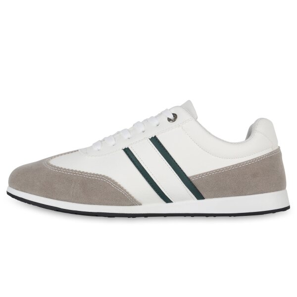 Stiefelparadies Herren Sneaker Low in Weiss