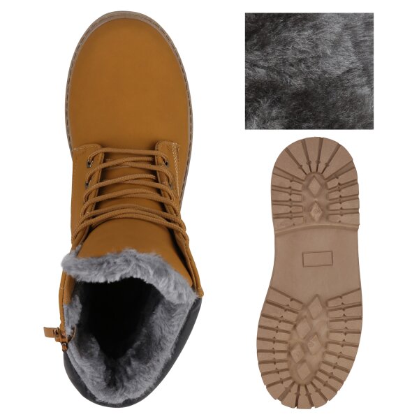 Stiefelparadies Herren Worker Boots In Hellbraun