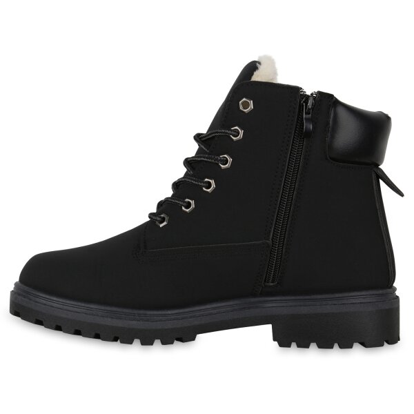 Stiefelparadies Herren Worker Boots in Schwarz