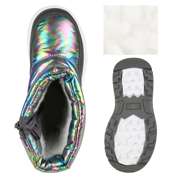 Stiefelparadies Kinder Winter Boots In Grau Holo