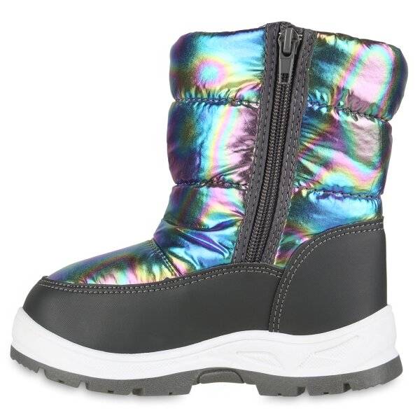 Stiefelparadies Kinder Winter Boots in Grau Holo