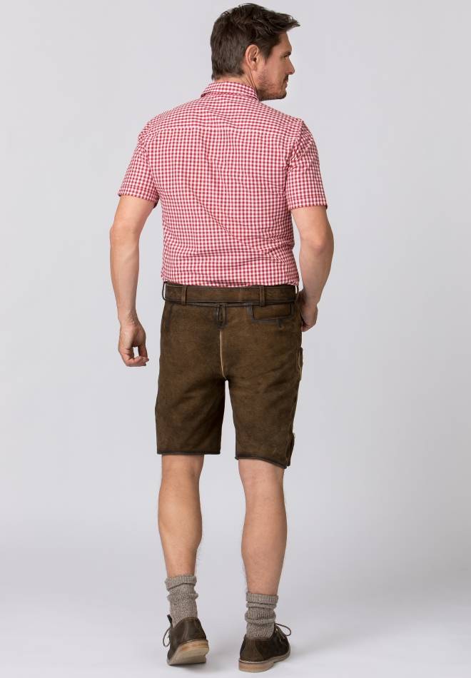 Stockerpoint Lederhose Bertl Stein Geäscht-natur 44