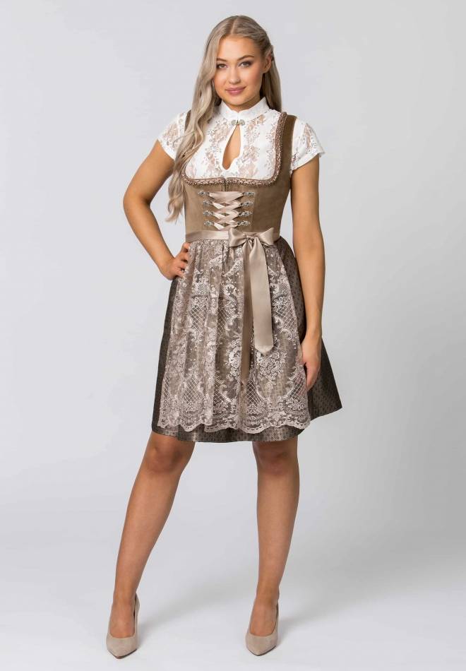 Stockerpoint Dirndl Loredana taupe 30