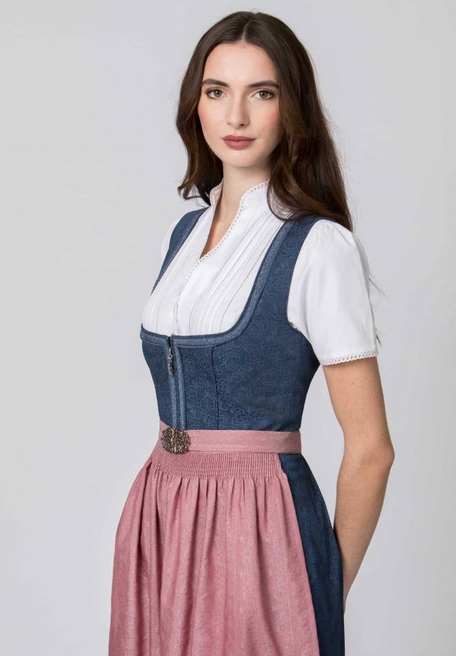 Stockerpoint Dirndl Roseline Blau-altrosa 30