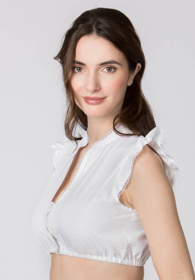Stockerpoint Dirndlbluse Satine Weiss 30